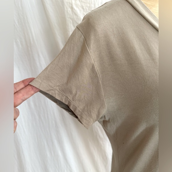 Tailor B. Moss putty/tan colored tee made and purchased in Israel - Picture 2 of 6